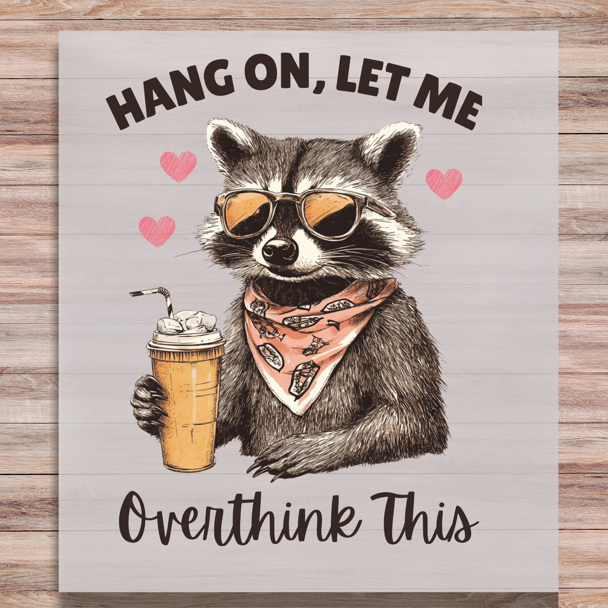 Funny Raccon DTF Print Ready to Press Transfer